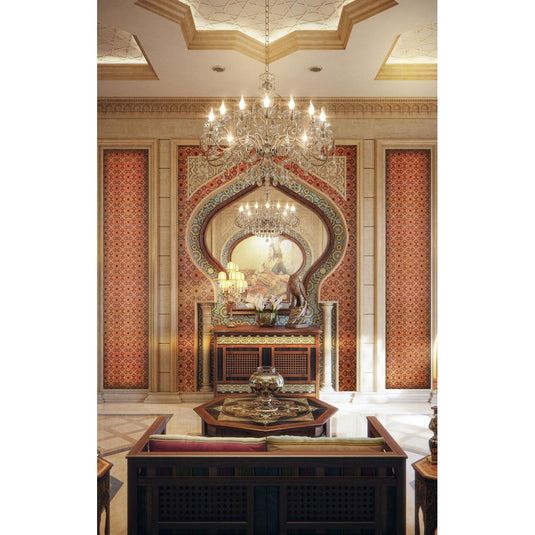 1407 Sloan Kalamkari Cork Sheet Laminates 8 ft x 2 ft 1.25mm Thickness - I for Interior. Latest kalamkari designs. Laminates at best price. Kalamkari laminates near me.