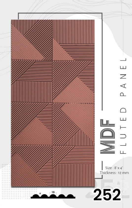 252 Sterlina MDF Wall Panels 12 mm thickness and 8 x 4 Feet - I for Interior