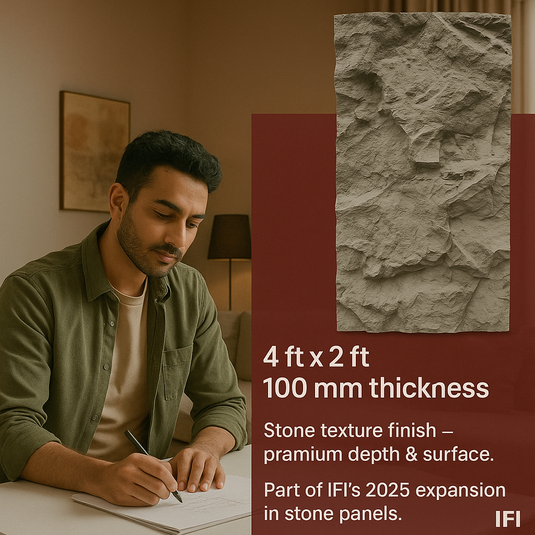 IFI stone texture wall panel – 4x2 ft, 100 mm thick, premium surface finish